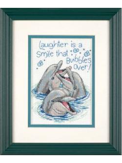 Dimensions ชุดปัก Laughing Dolphins