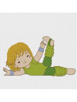 Pinn แอโรบิคนอนมือแตะเท้า