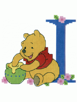 Pinn ชุดปัก ตัวอักษรหมีพูห์ - I