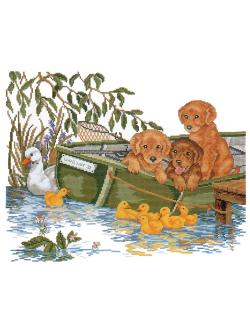 Eva Rosenstand ชุดปัก Puppy in boat