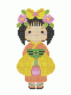 Pinn ชุดปักลูกปัด เด็กญี่ปุ่นชุดเล็ก 1