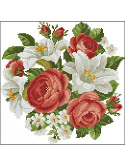 EMS ชุดปัก Roses and Lillies