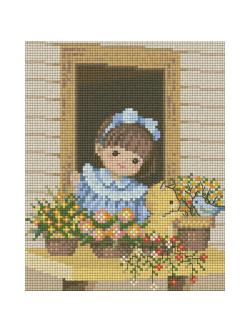 Pinn เด็กหญิงข้างหน้าต่าง