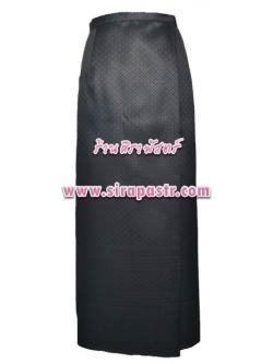 ผ้าถุงป้ายข้าง-สีดำ N-3 (เอวใส่ได้ถึง 24-28 นิ้ว) *รายละเอียดสินค้าในหน้าฯ