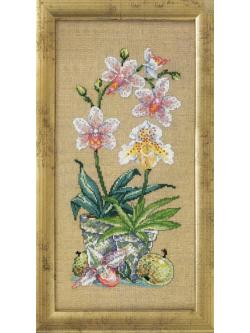 Pemin ชุดปัก Orchid in pot