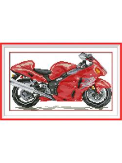 ชุดปักจีน Red motorcycle