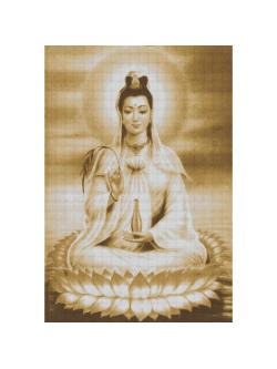 Pinn เจ้าแม่กวนอิมนั่งบนดอกบัว (ภาพใหญ่)