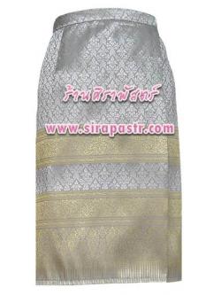 ผ้าถุงป้ายข้าง-สั้น สีเทา (เอวใส่ได้ถึง 34 นิ้ว) รายละเอียดในหน้าสินค้า