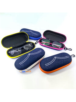 กล่องแว่นตาซิปยีนส์คละสี(แพ็ค10ใบ)