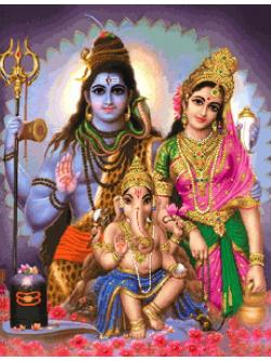 Pinn พระศิวะ พระแม่อุมาและพระพิฆเณศ