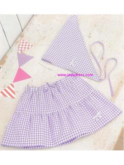 แพทเทิร์นตัดกระโปรงเด็ก พร้อมผ้าคาดผม