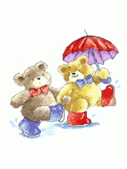 Heritage Crafts ชุดปัก Charlie and George in the Rain