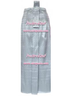 ผ้าถุงป้าย-หน้านาง B5 สีเทา-เงิน (เอวใส่ได้ถึง 34 นิ้ว) *แบบสำเร็จรูป-รายละเอียดตามหน้าสินค้า