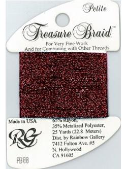 Rainbow Gallery Treasure Braid Petite : Madeira Red