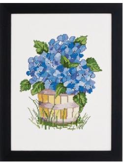 Pemin ชุดปัก Blue hydrangea