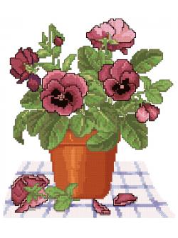 EMS ชุดปัก Pansy Pot