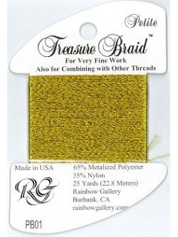 Rainbow Gallery Treasure Braid Petite : Bright Gold