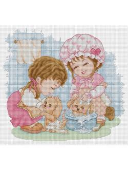 Pinn อาบน้ำให้น้องหมา