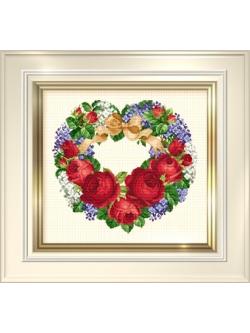 EMS ผังลาย Roses and Lilacs Heart