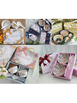 ของรับไหว้ ชุดชาม+ช้อนแพ็คกล่อง