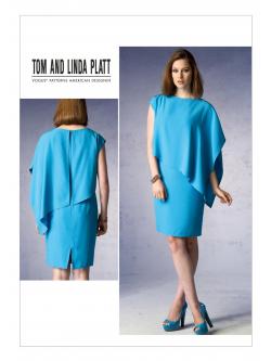 ลดราคา -- แพทเทิร์นตัดเดรสสตรี งานดีไซน์เนอร์ Vogue 1373 Size: 8-10-12-14-16