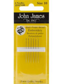 John James Ball Point Bead Embroidery Needles เข็มปักลูกปัด เบอร์ 10 (แพ็ค 6 อัน)