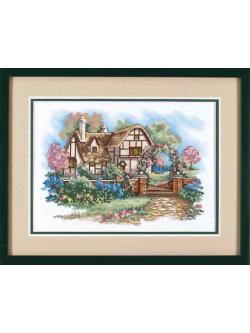 Dimensions ชุดปัก No Counted Cross Stitch Wiltshire Cottage
