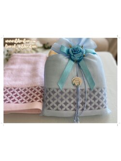 ผ้าขนหนูเนื้อ cotton ลายกากบาทใหญ่ ขนาดเช็ดตัว 29x57 นิ้ว