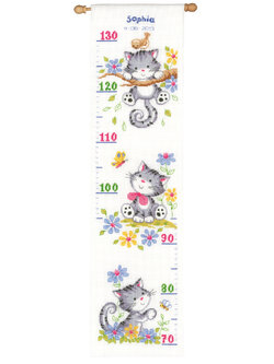 Vervaco ชุดปัก Kittens Height Chart