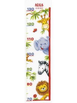 Vervaco ชุดปัก Zoo Animals Height Chart