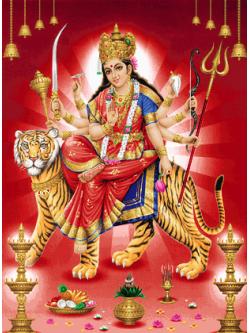 Pinn พระแม่อุมาประทับเสือพาหนะ