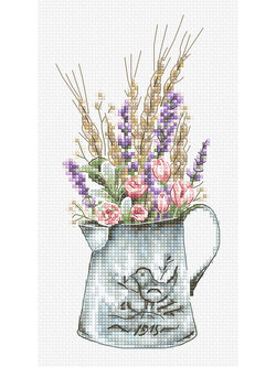 Luca-S ชุดปัก Bouquet with lavender