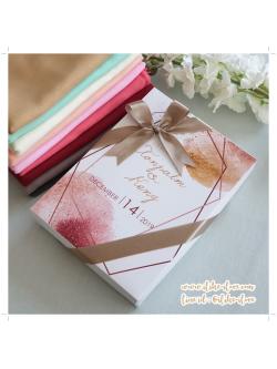 ผ้าคลุมไหล่ Cashmere แพ็คกล่องพิมพ์ชื่อบ่าวสาว