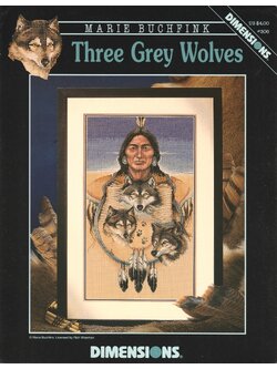 Dimensions ผังลาย Three Grey Wolves