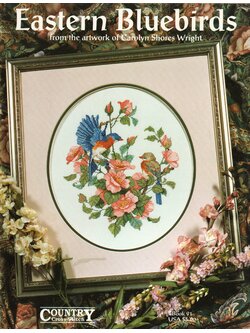 Country Cross Stitch ผังลาย Eastern Bluebirds