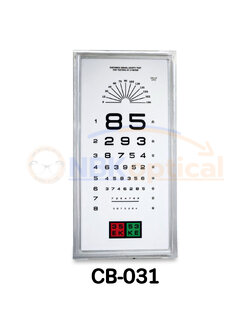 ป้ายวัดสายตามองไกล CB-031 แบบมีไฟLED ระยะ 3 เมตร พร้อมส่ง✅