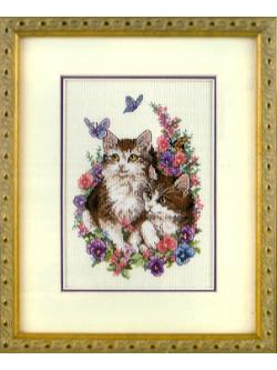 Dimensions ชุดปัก Kittens and Butterflies