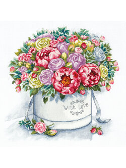 Panna ชุดปัก Peonies in a Hat Box