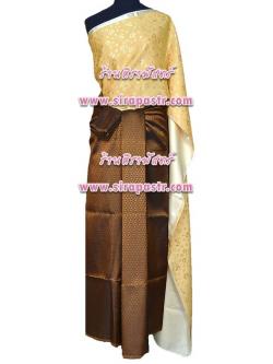 ชุดไทย-สไบผ้าลาย B3 (สไบฯ+ผ้าฯ 4 หลา*แบบจับสด) *รายละเอียดในหน้าสินค้า