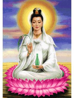 Pinn พระโพธิสัตว์กวนอิมประทับดอกบัว (ใหญ่)