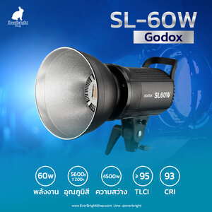 Godox LED Video Light SL60w (SL60W -60W. White Ver.) รับประกันศูนย์ GodoxThailand 2 ปี