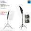 S-102 Light Kit max 2 bulbs ชุดไฟสตูดิโอถ่ายรูป Softbox 2 โคม ถ่ายภาพสินค้า บุคคล ติดบัตร ไลฟ์สด วิดีโอ รีวิว ไฟต่อเนื่อง