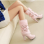 รองเท้าบูทแต่งขนฟู ไซส์ 34-43 สีชม/ขาว/ดำ มี 2 รุ่น