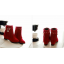 รองเท้าบูทส้นเตารีดสีดำ/แดง/น้ำตาล/แอพพริคอท ไซต์ 34-43