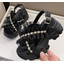รองเท้าส้นเตารีดรัดส้นมี 2 รุ่น ไซส์ 34-39 สีดำ/ขาว/ชมพู
