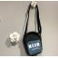 MSGM DENIM SHOULDER BAG กระเป๋าสะพายผ้าเดนิม ปักลาย MSGM