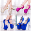 รองเท้าส้นสูง ไซต์ 34-43 สีน้ำเงิน สีชมพู สีทอง