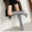 รองเท้าบูทลายม้าลาย/หนังงู/เงิน ไซต์ 34-46