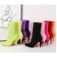 รองเท้าบูทหุ้มข้องานผ้ายืด ไซต์ 34-46 สีดำ/แดง/ส้ม/เหลือง/เขียว/ม่วงอ่อน/ม่วงเข้ม/ชมพูอ่อน/ชมพูเข้ม