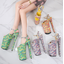 รองเท้าส้นสูง 10 นิ้ว ลายเกล็ดปลา ไซต์ 34-43 สีม่วง/เขียว/ส้ม